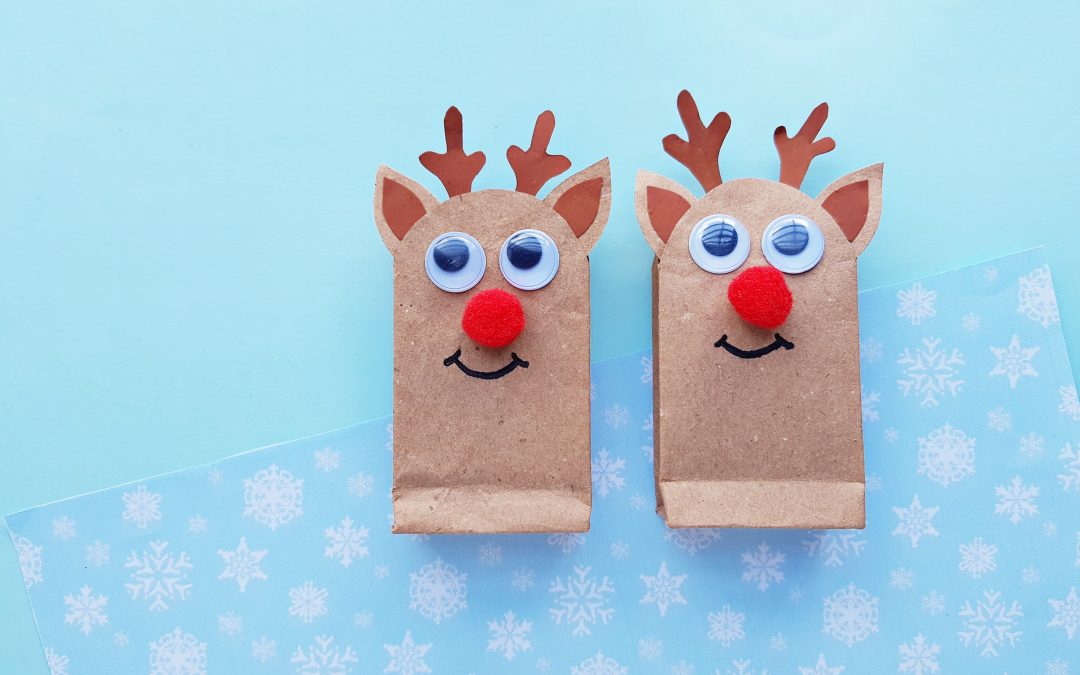 Christmas Craft! Make Reindeer Mini Gift Bags with Your Kids